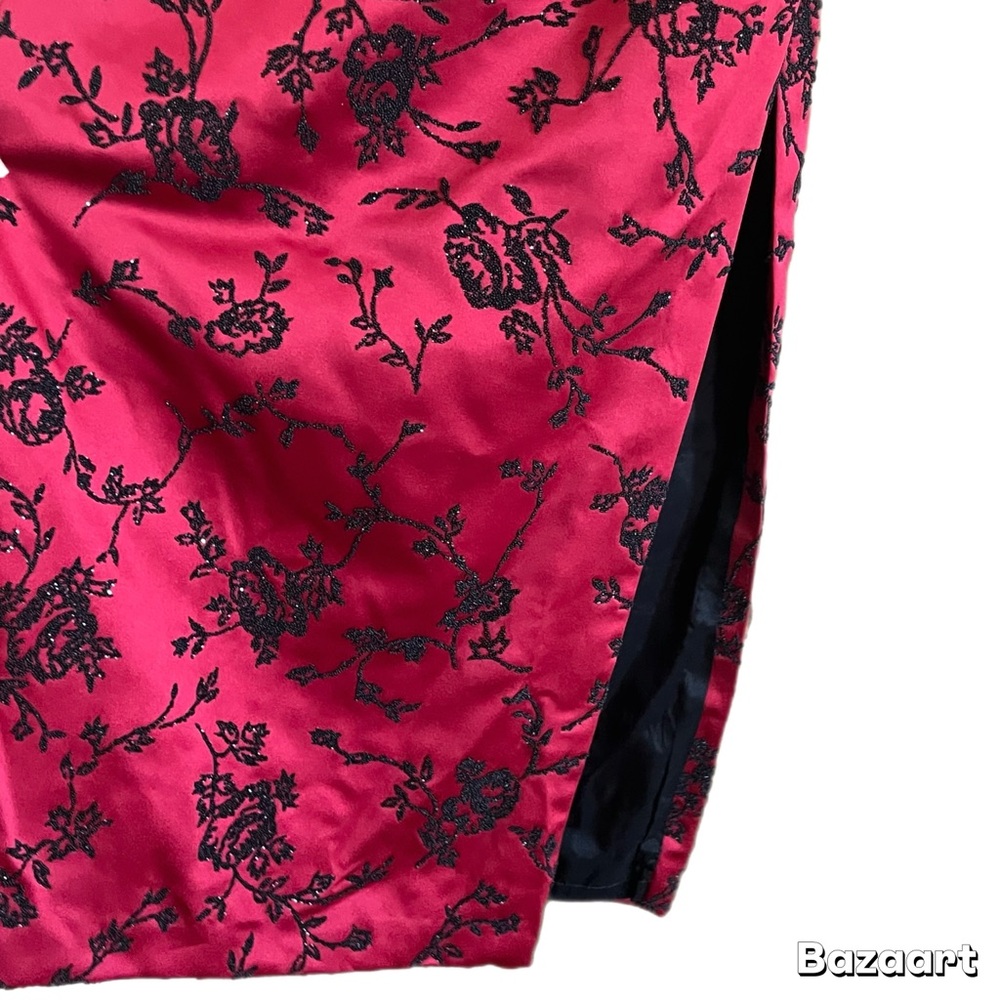 Vintage Formal Full Length Mandarin Beaded Huey Waltzer for Saks Dress Size 8 - Picture 10 of 10